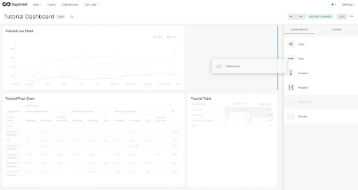 insert components- Superset Dashboards